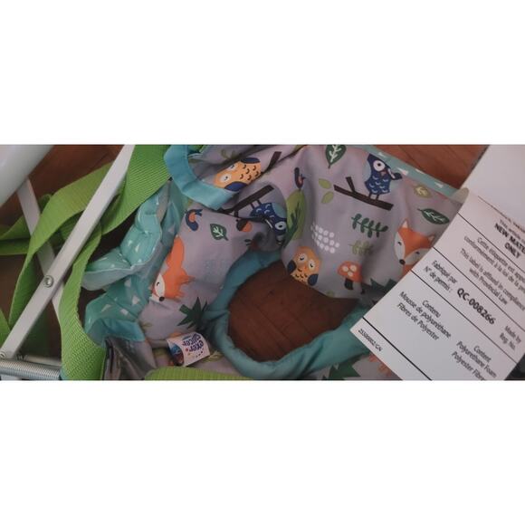 Evenflo Doorway Jumper Green Owls Baby Jumper Bouncer Hang Exerciser Shower Gift - Picture 15 of 15